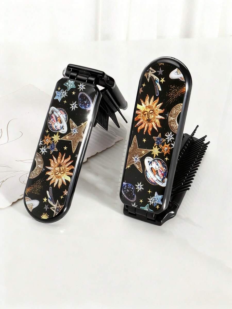 X Milania 1pc Foldable Comb - Cream Color