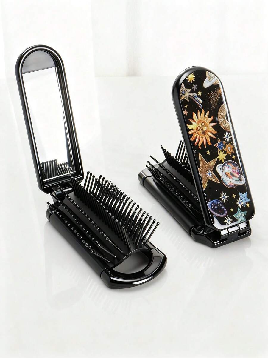 X Milania 1pc Foldable Comb - Cream Color