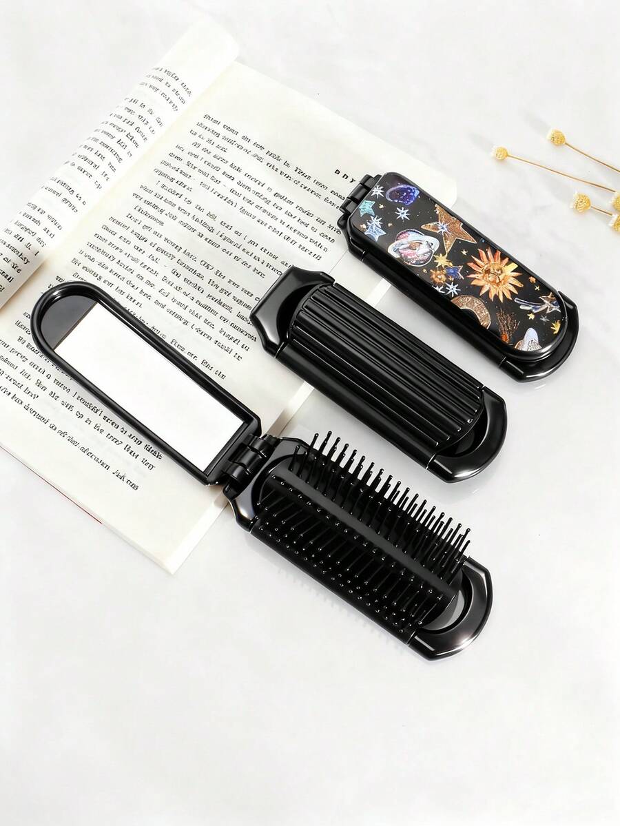 X Milania 1pc Foldable Comb - Cream Color