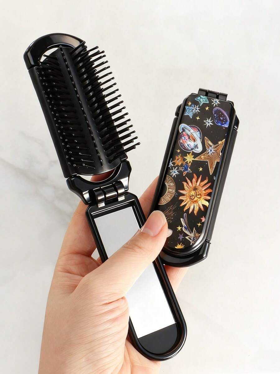 X Milania 1pc Foldable Comb - Cream Color