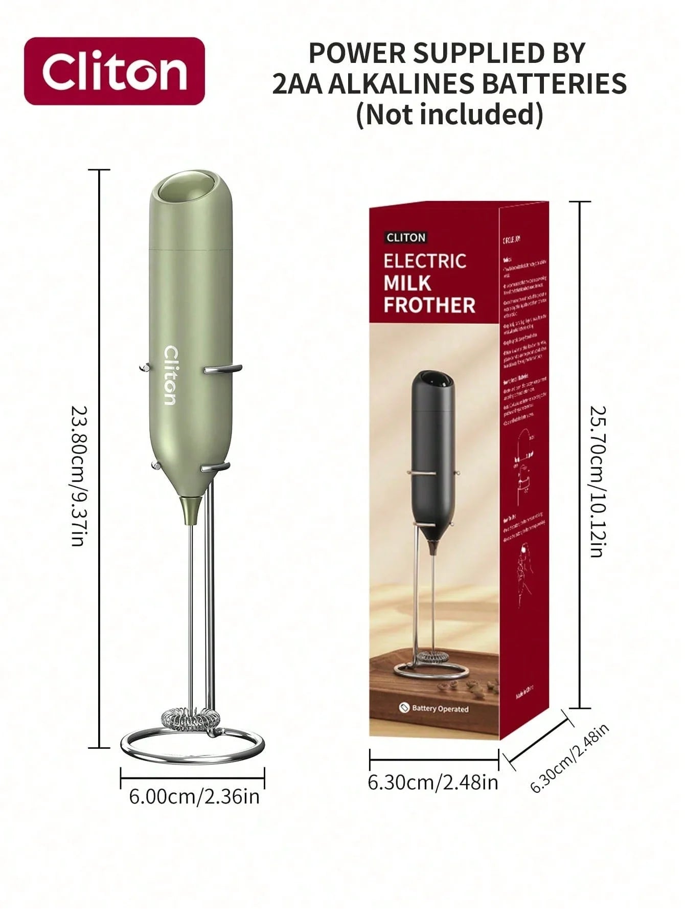 CLITON Handheld Electric Milk Frother