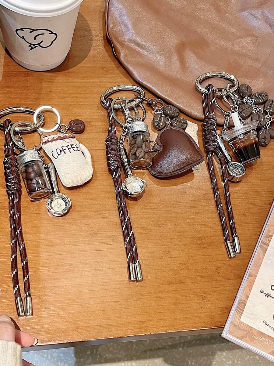 Fabric Coffee Bottle Spoon, Leather Heart