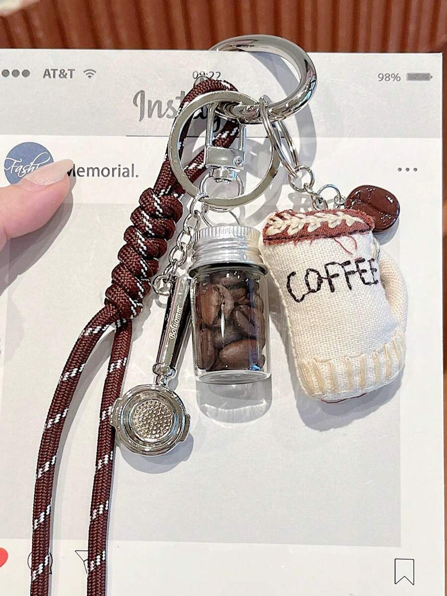 Fabric Coffee Bottle Spoon, Leather Heart