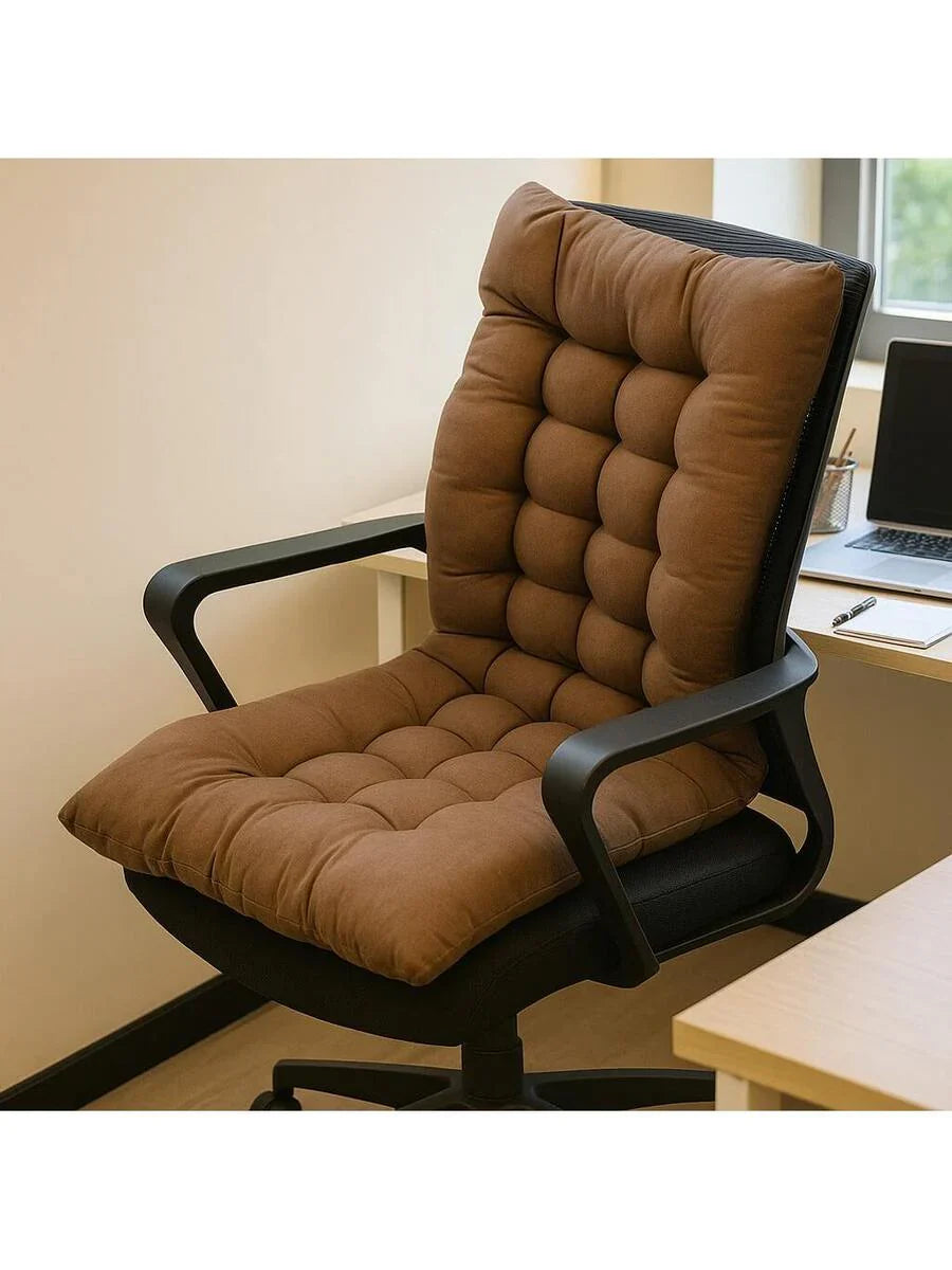 One-Piece Full-Length Office Chair Cushion | Thick, Tufted