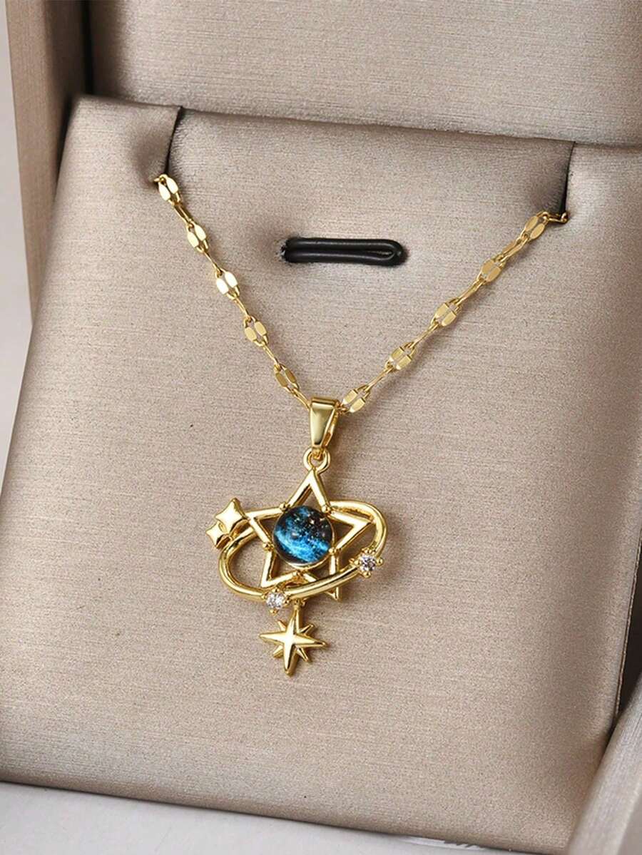 1pc Fashionable Starry Sky, Butterfly
