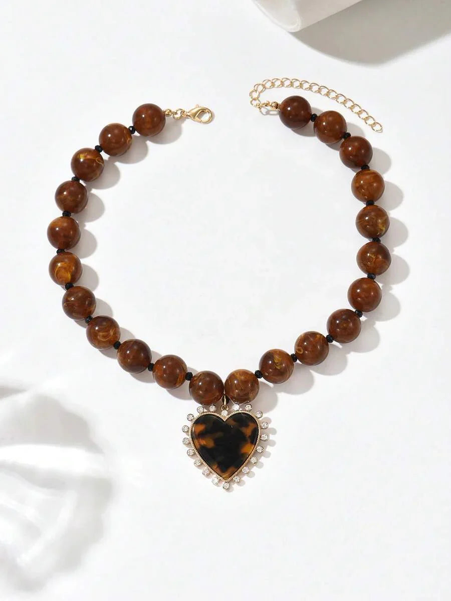 Elegant Fashion Gold Chain Plastic Orange Red Jelly