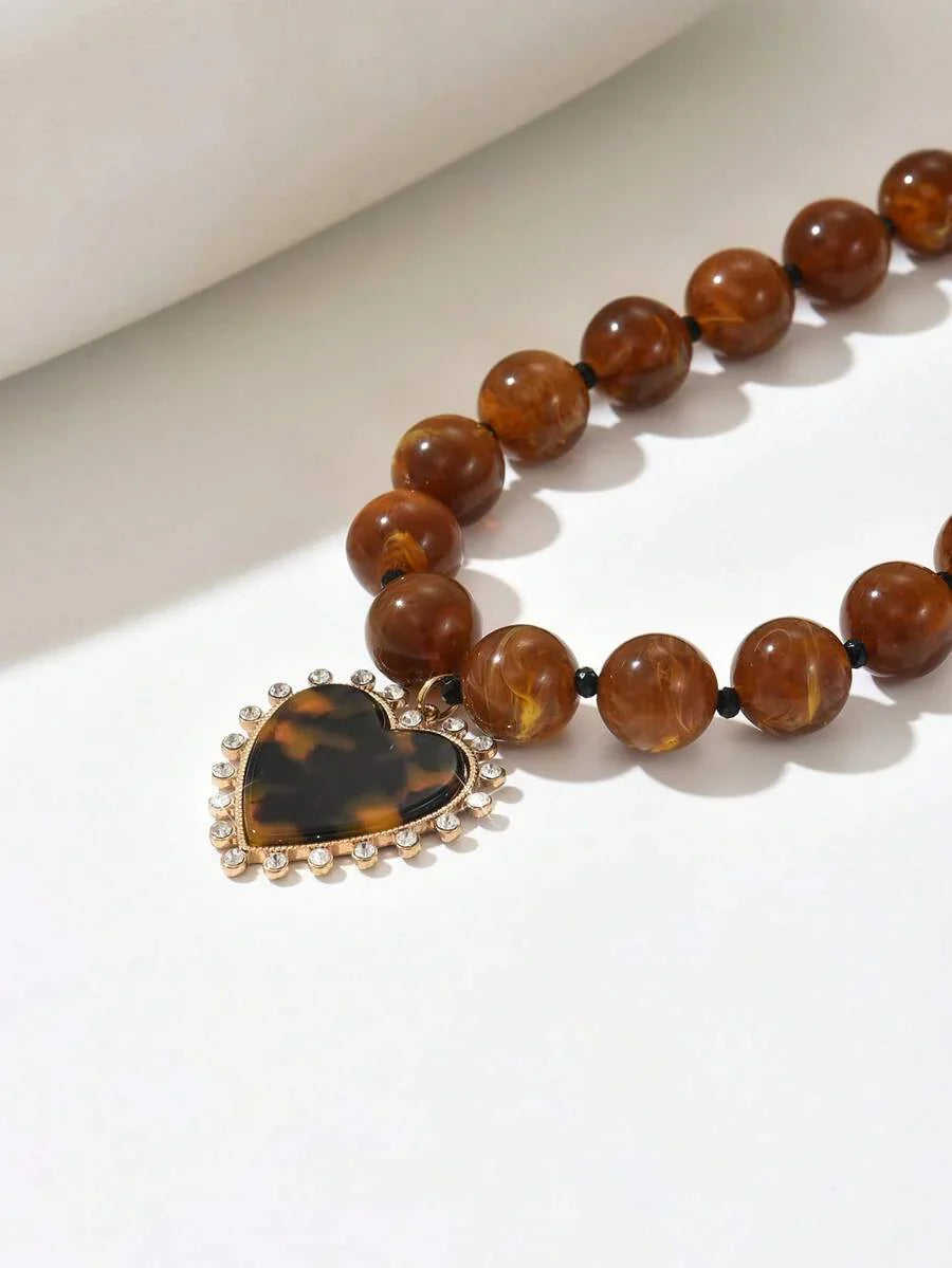 Elegant Fashion Gold Chain Plastic Orange Red Jelly