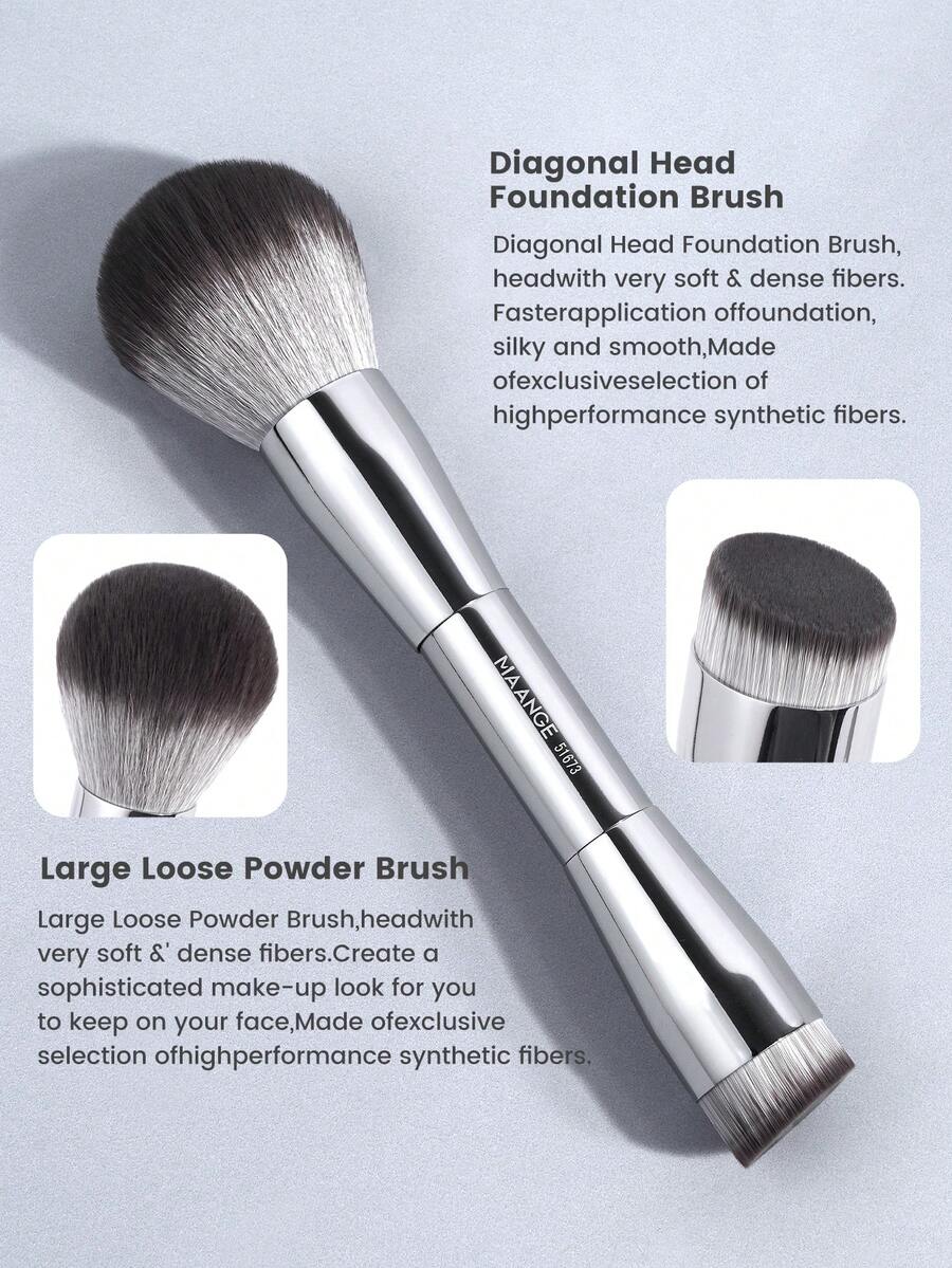 MAANGE Professional Soft Hair Aluminum Tube Makeup Brush Set