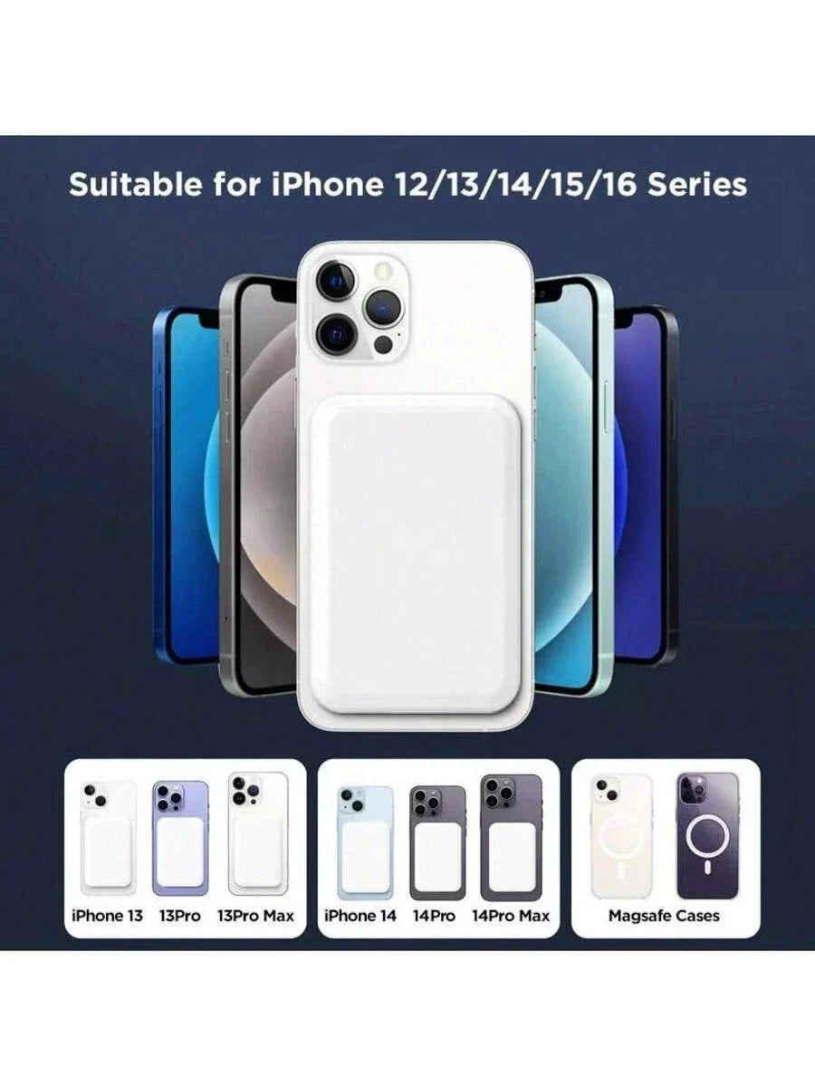 Magnetic Wireless Power Bank 5000mAh Qi2 Certified 15W Fast Charging
