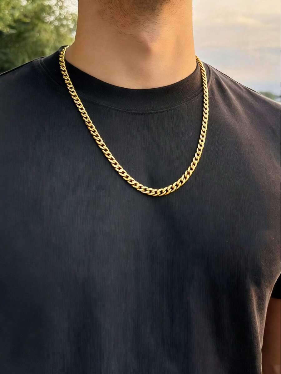 Fashion Men's Lock Chain Necklace