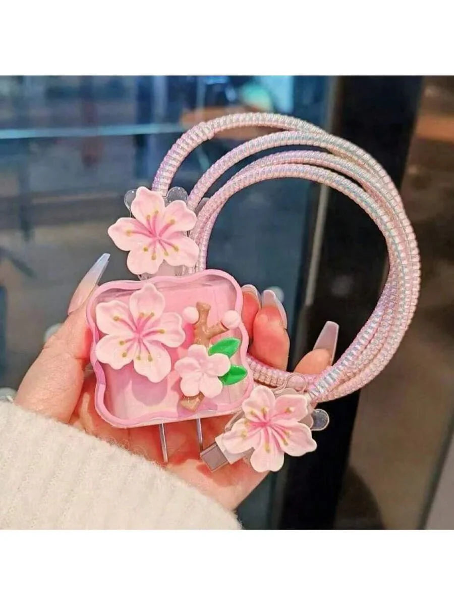 Minimalist Floral Charging Protector Case