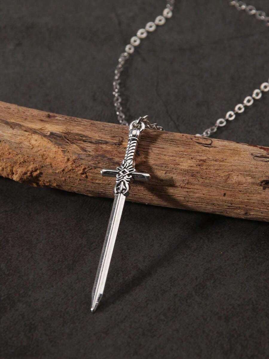 Vintage Gothic Style Rhinestone Cross Necklace