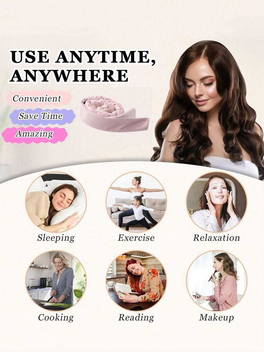 4pcs No-Heat Hair Curlers