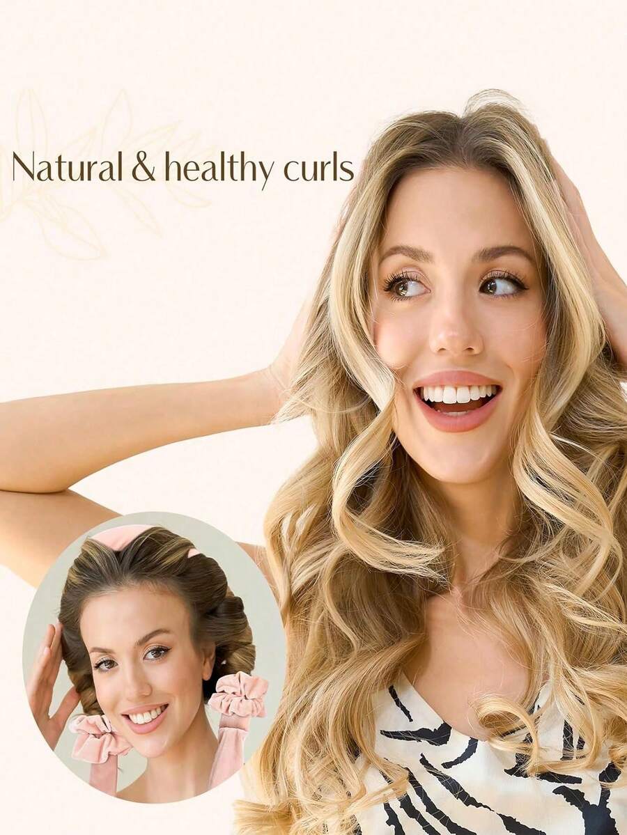 4pcs No-Heat Hair Curlers