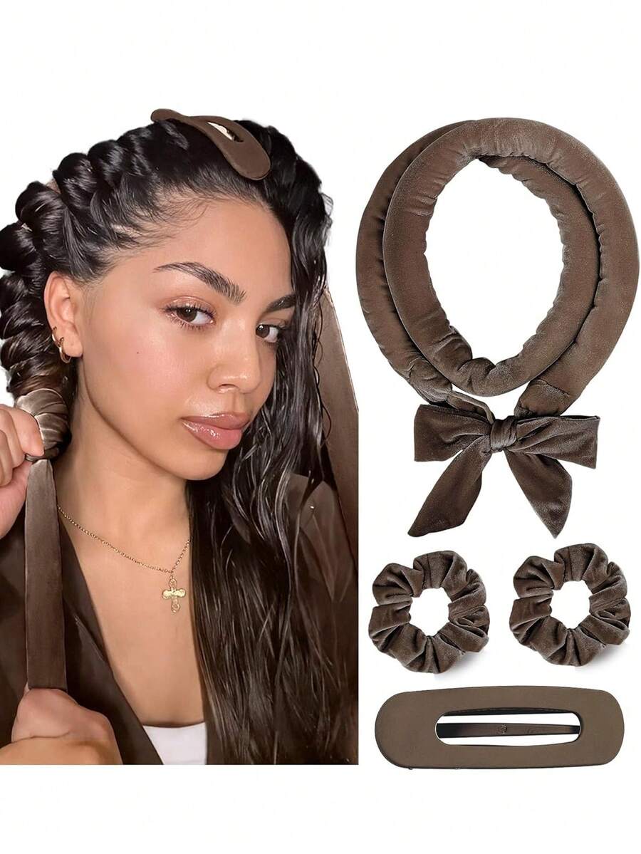 4pcs No-Heat Hair Curlers
