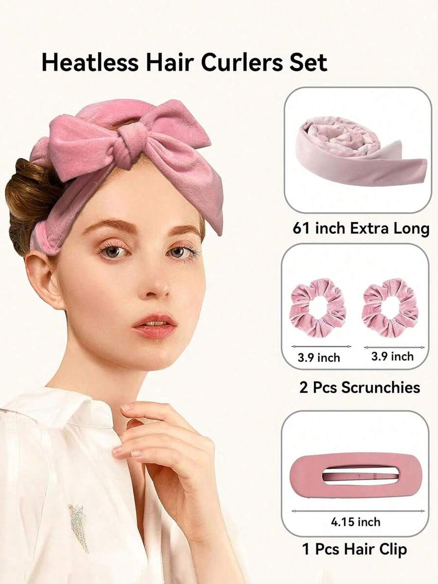4pcs No-Heat Hair Curlers