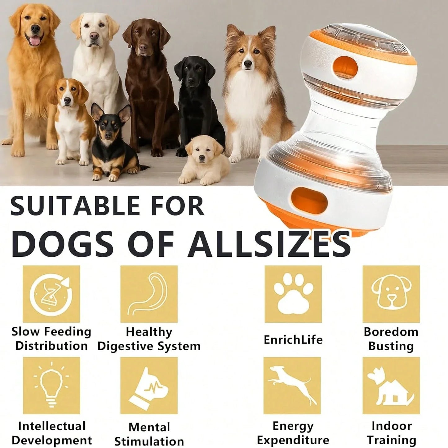 Interactive Dog Treat Puzzle Ball