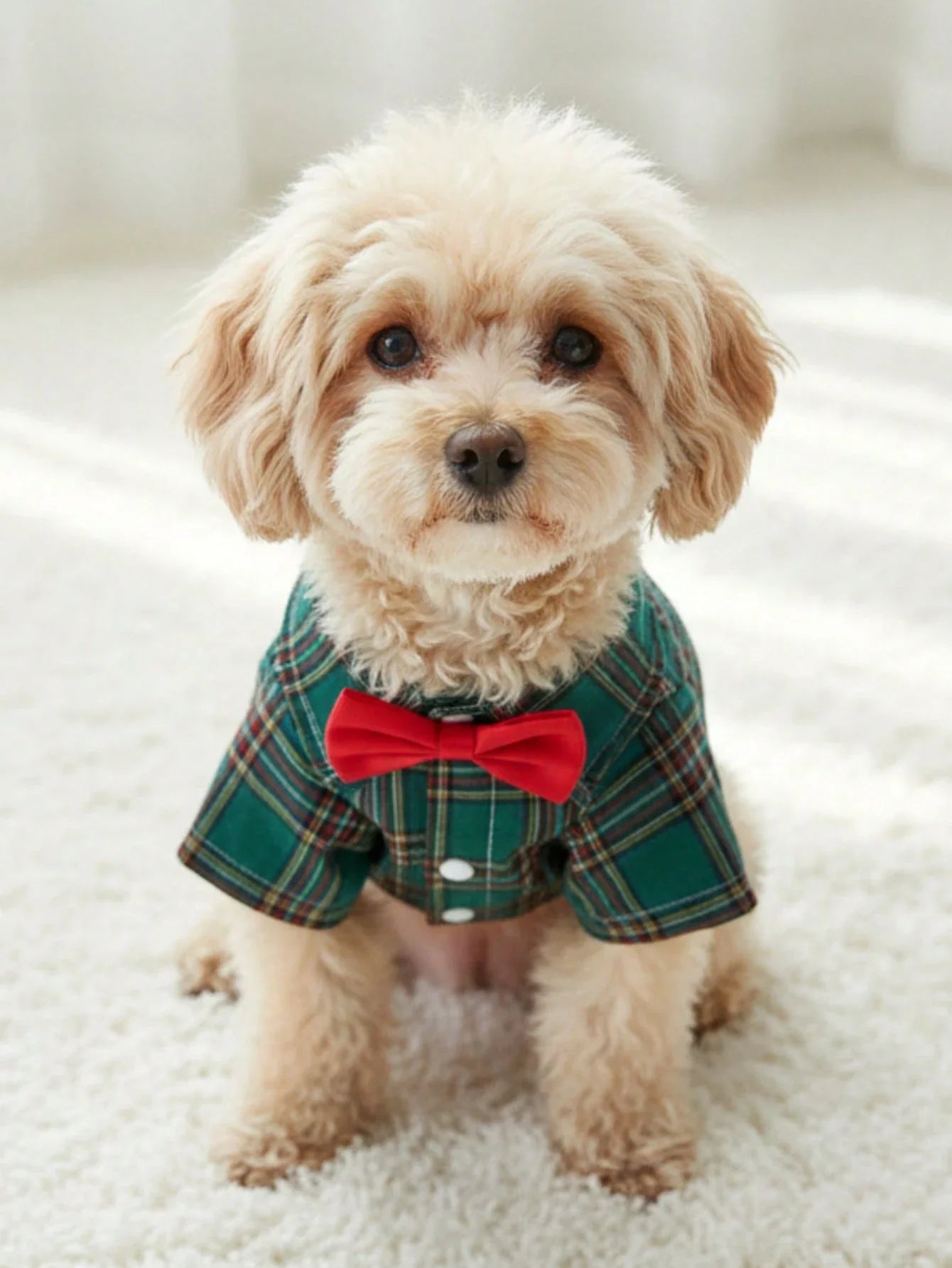 PETSIN Christmas Plaid Pet Shirt