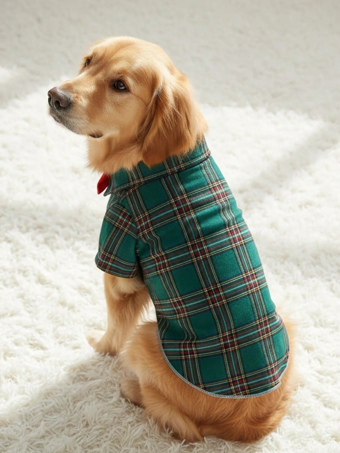 PETSIN Christmas Plaid Pet Shirt