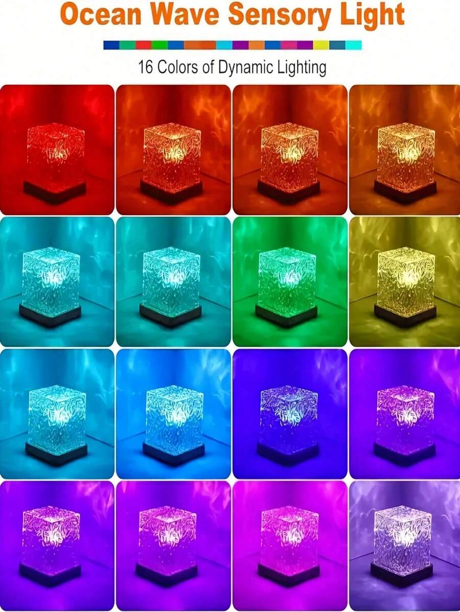 16 Color LED Cube Projector Light