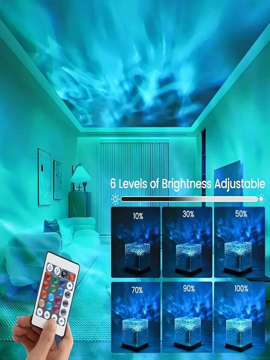 16 Color LED Cube Projector Light