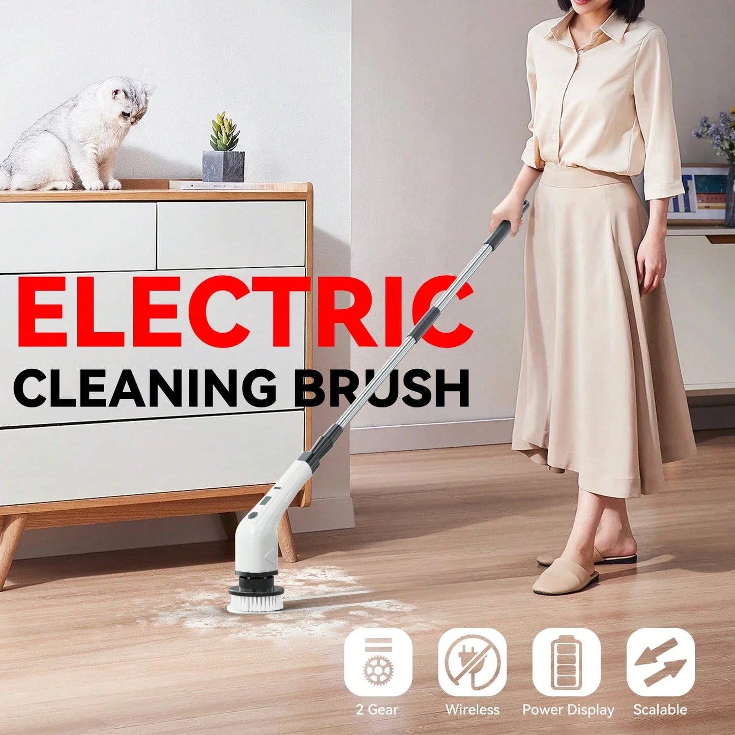 Cordless Electric Spin Scrubber