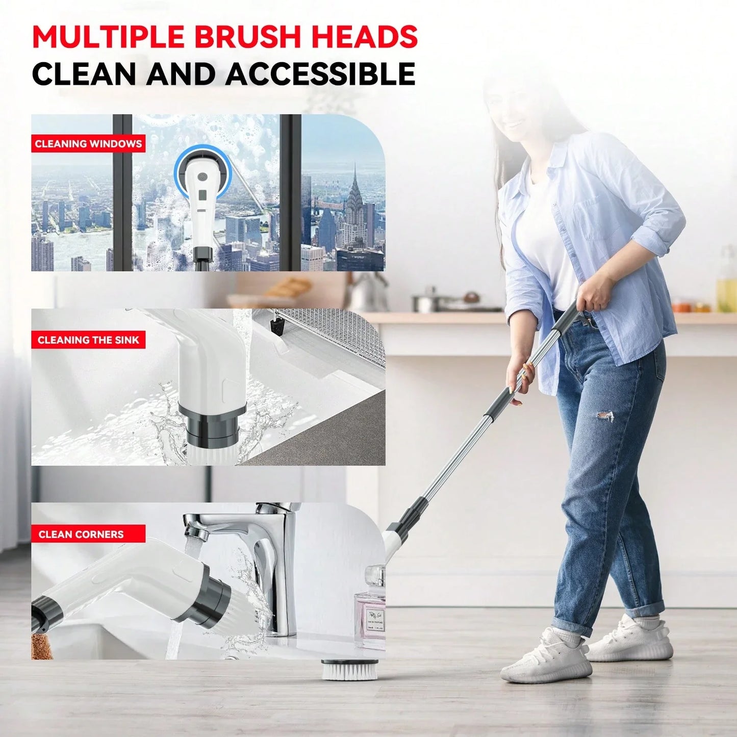 Cordless Electric Spin Scrubber