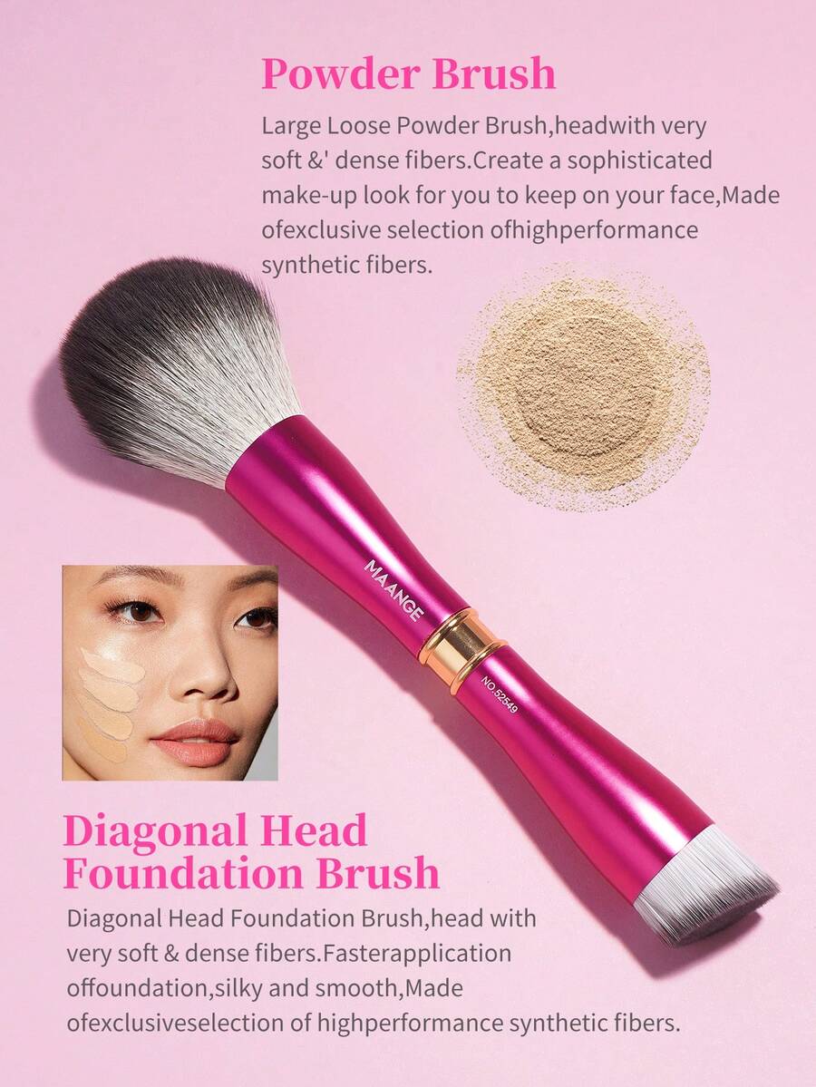 MAANGE Professional Soft Hair Aluminum Tube Makeup Brush Set