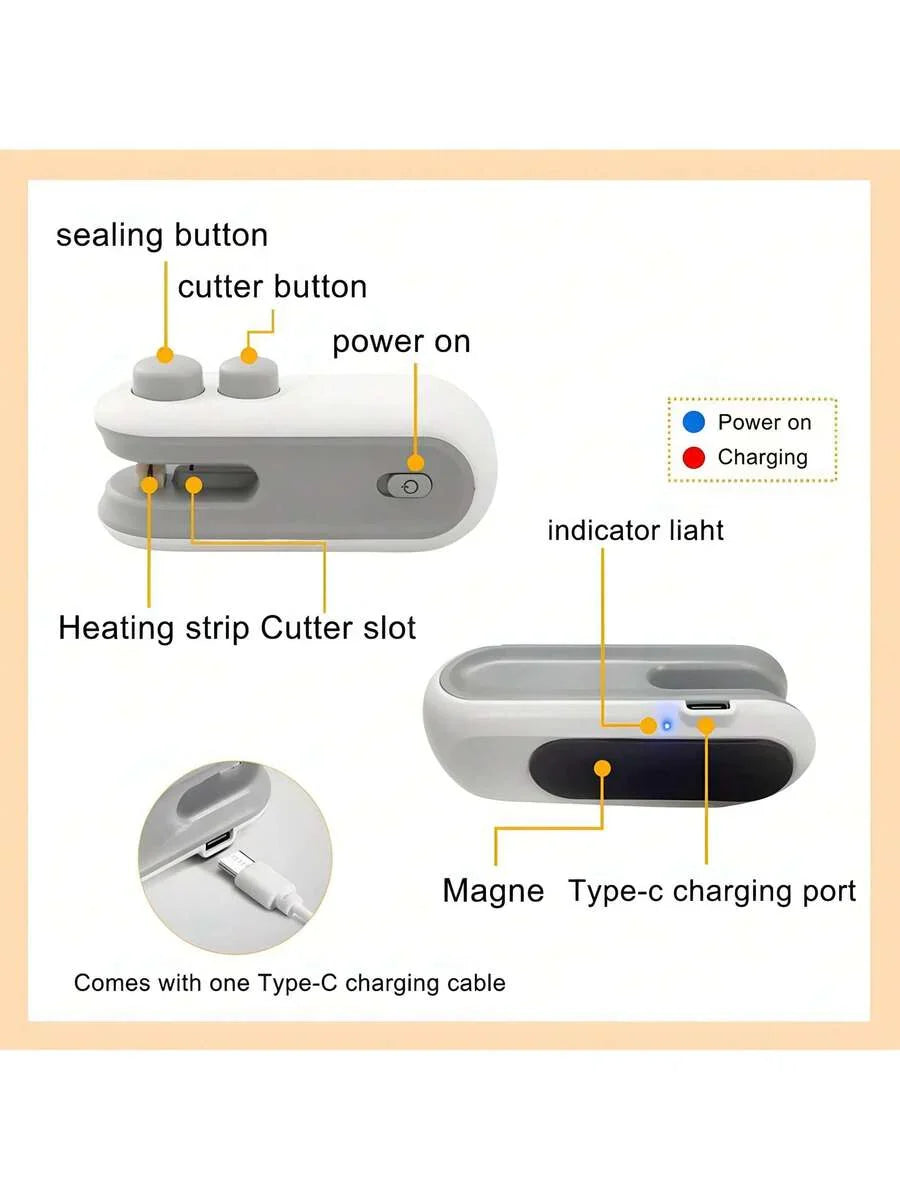 Mini Snack Bag Sealer, Food Storage Sealer