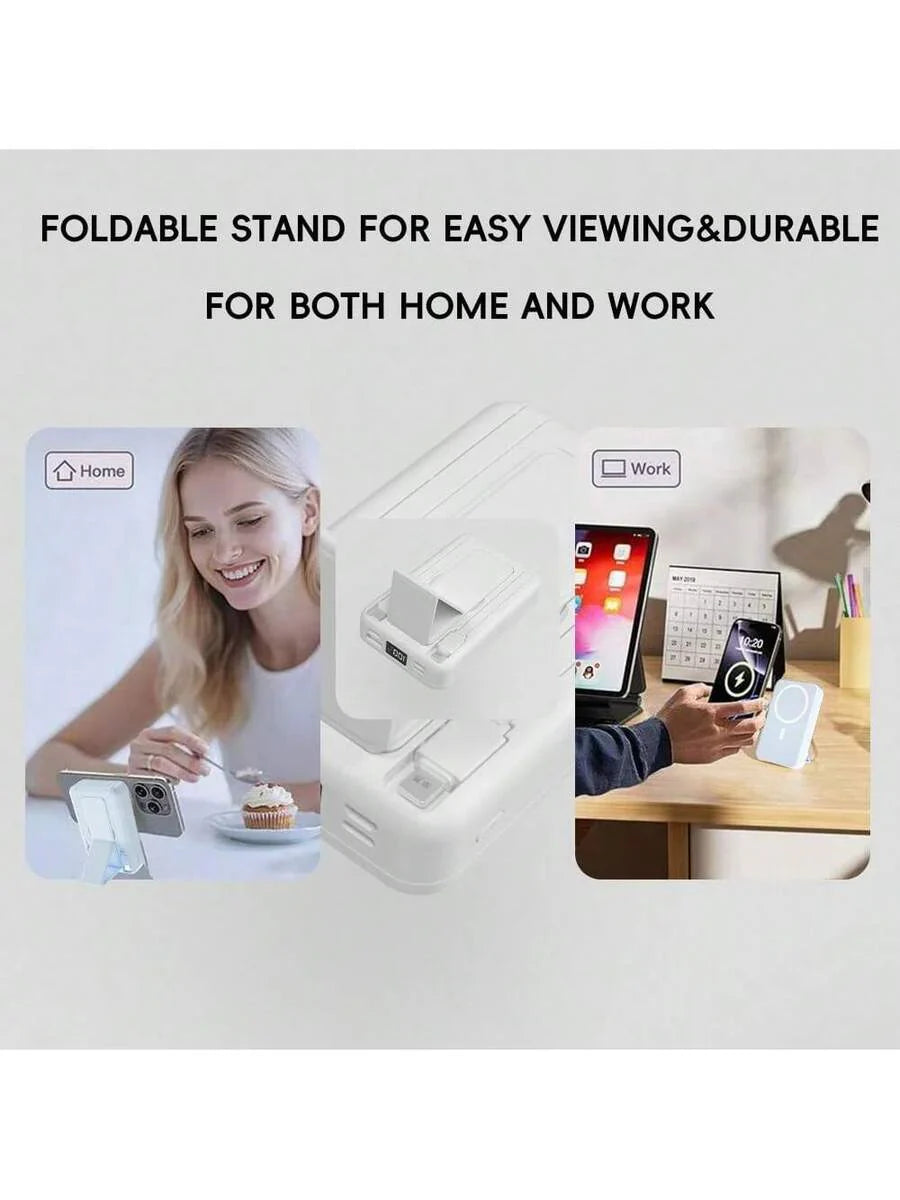 GAWFOLK Pink 10000mAh Power Bank With Stand