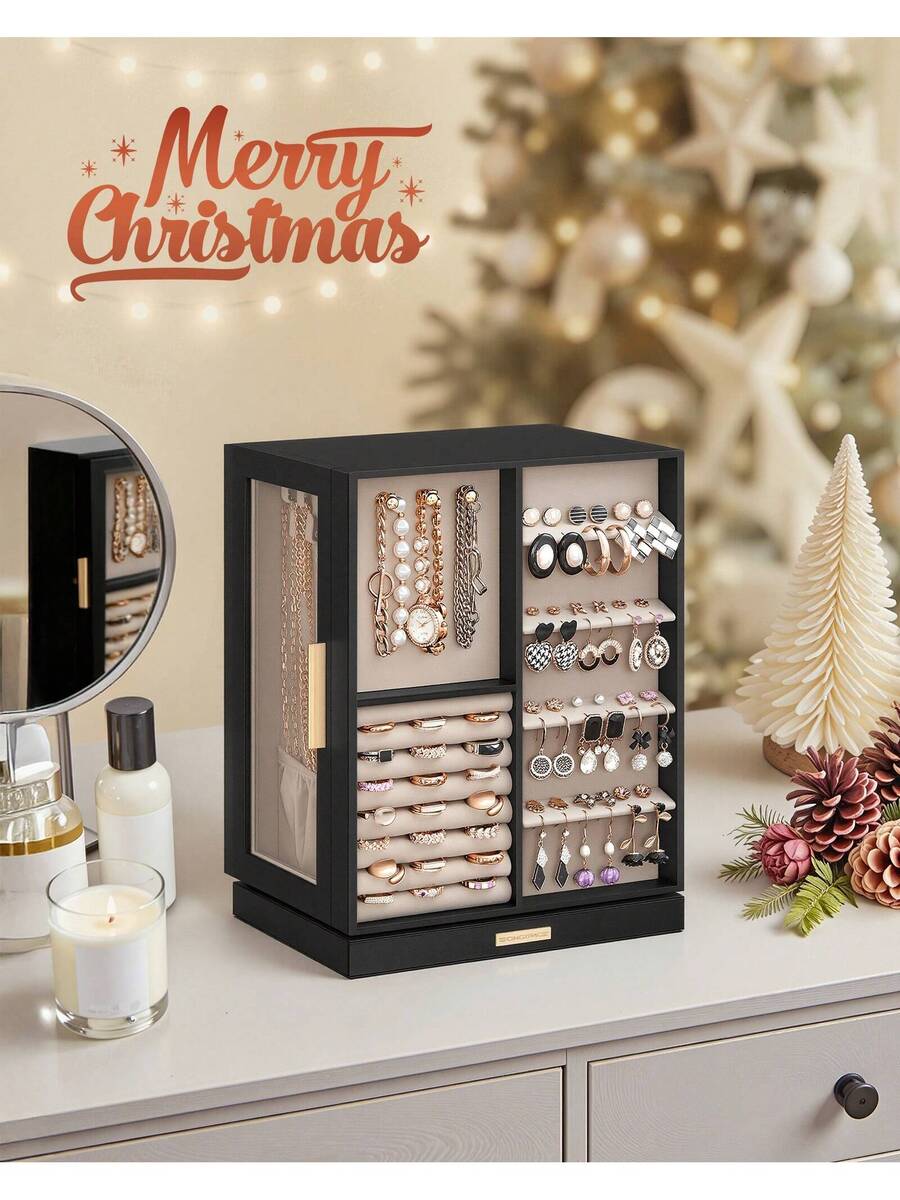 SONGMICS Jewelry Box 360° Rotating