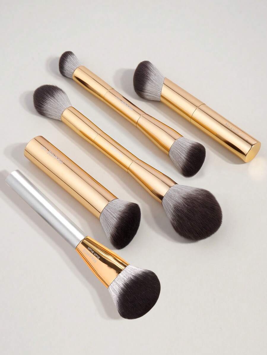 MAANGE Professional Soft Hair Aluminum Tube Makeup Brush Set