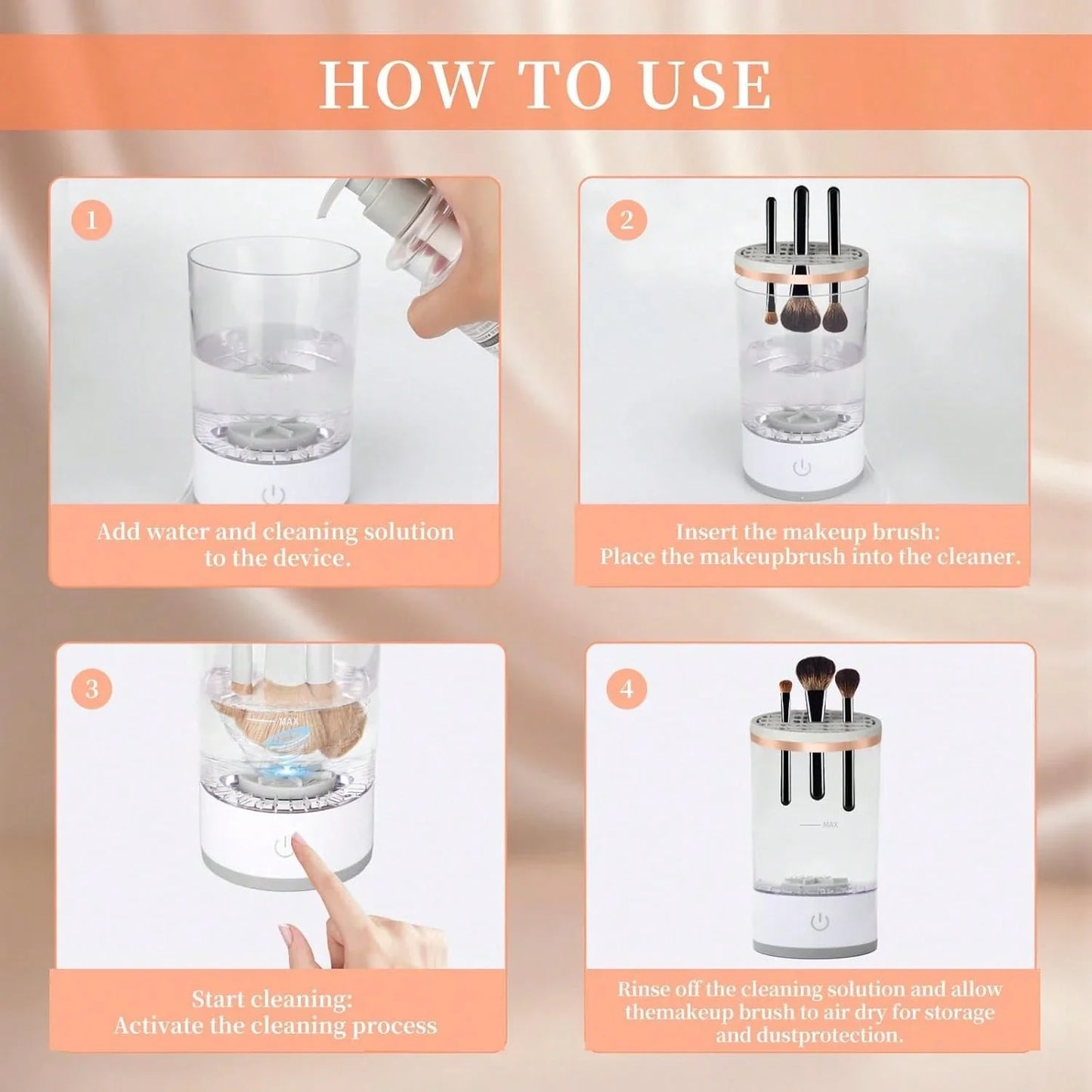 USB Powered Makeup Brush Cleaner