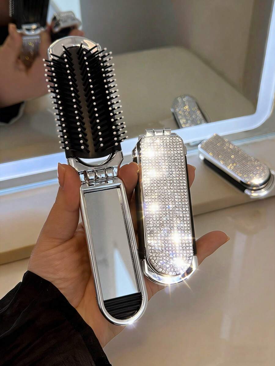 X Milania 1pc Foldable Comb - Cream Color