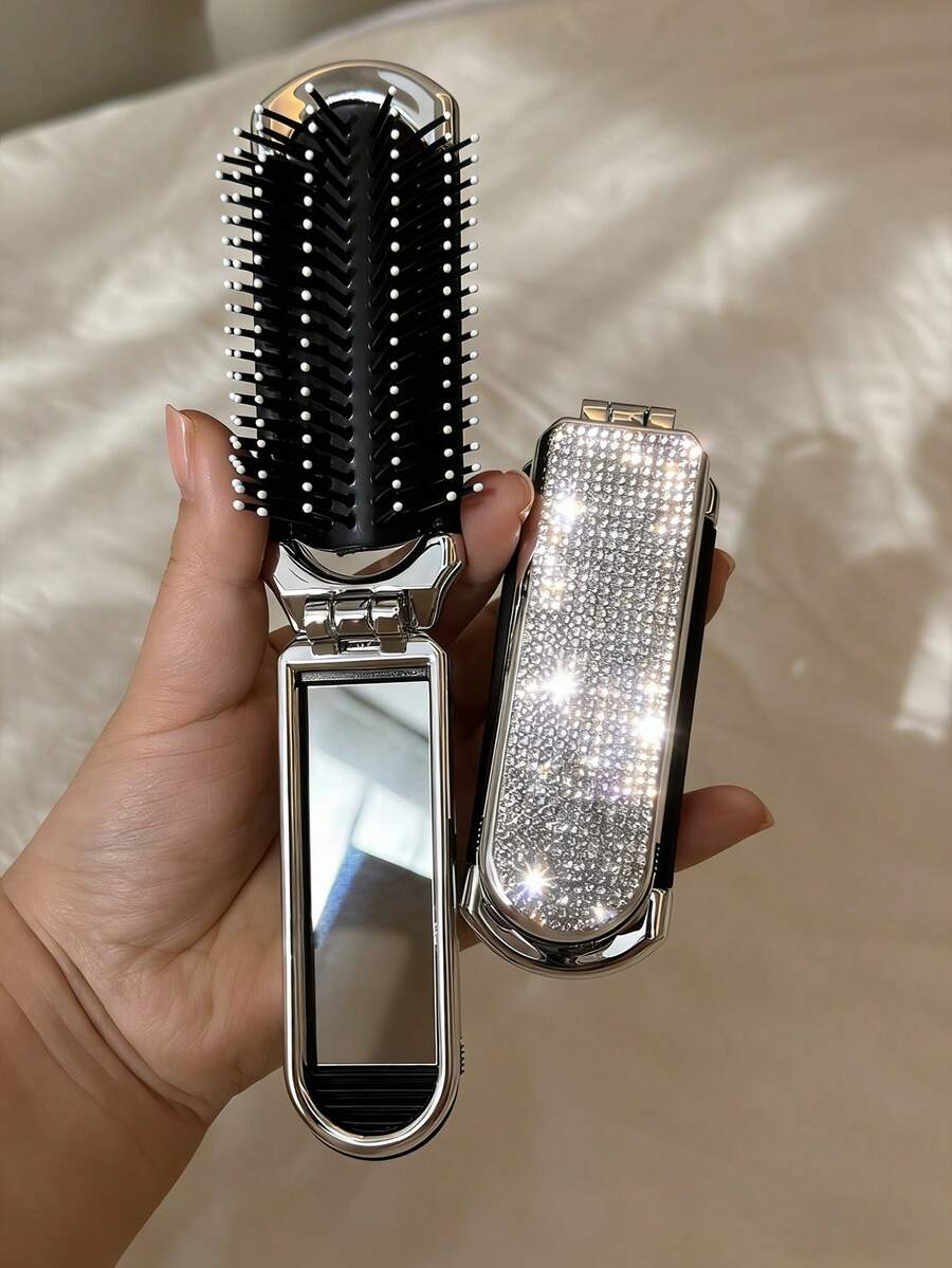 X Milania 1pc Foldable Comb - Cream Color