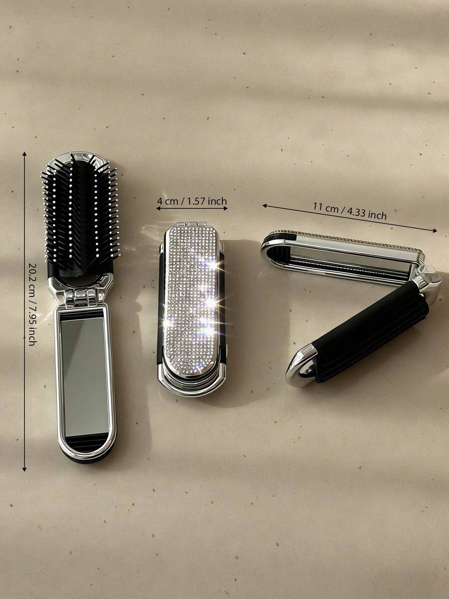 X Milania 1pc Foldable Comb - Cream Color