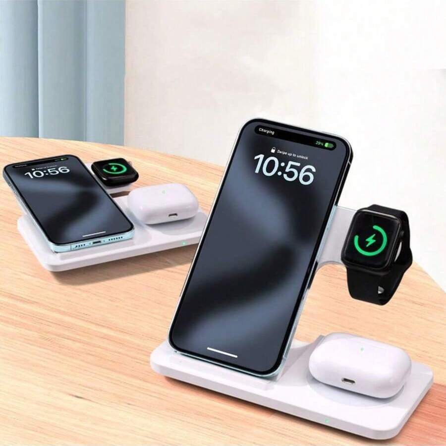Wireless Charger Station For Multiple Devices Foldable