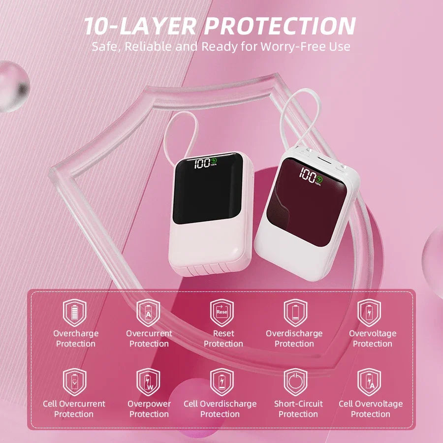 GAWFOLK 10000mAh Portable Power Bank - PD20W Fast Charging