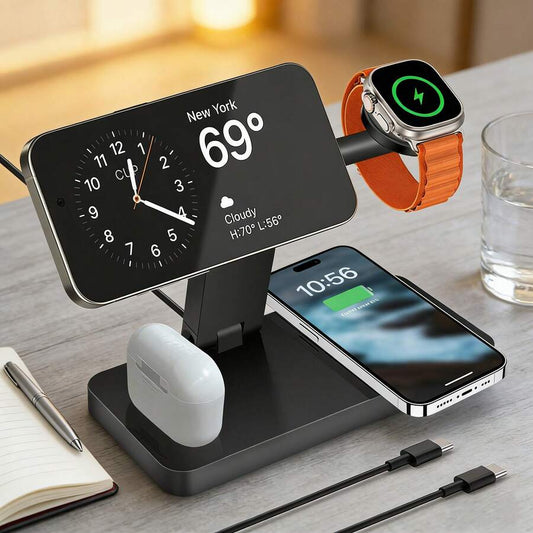 Fast Charging 3-In-1 Wireless Charger 4 In 1 Magnetic Wireless Charger Stand