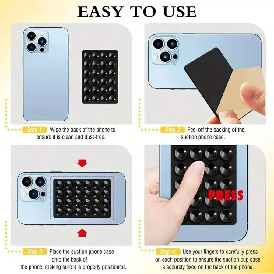 Suction Cup Phone Holder Set Silicone Phone Holders