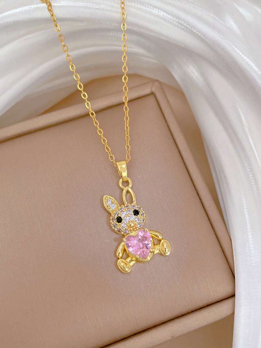 1 Set Stainless Steel Necklace & Earrings
