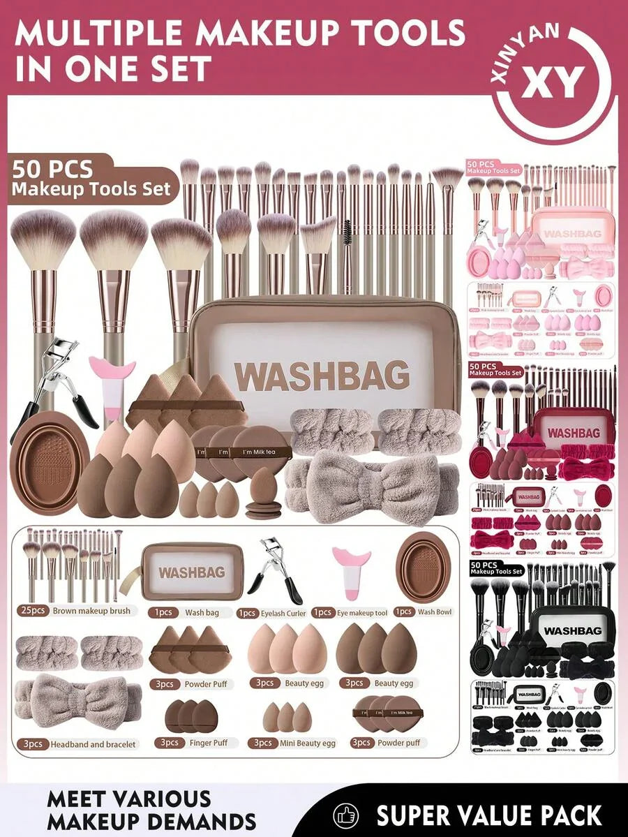 43pcs Makeup Brush Set, Including Eyeshadow Brush