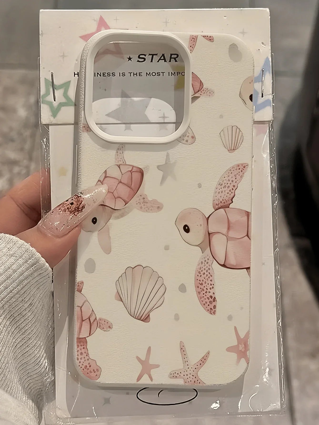 Iphone Pink White TPU Fashion Shockproof Mobile Cover