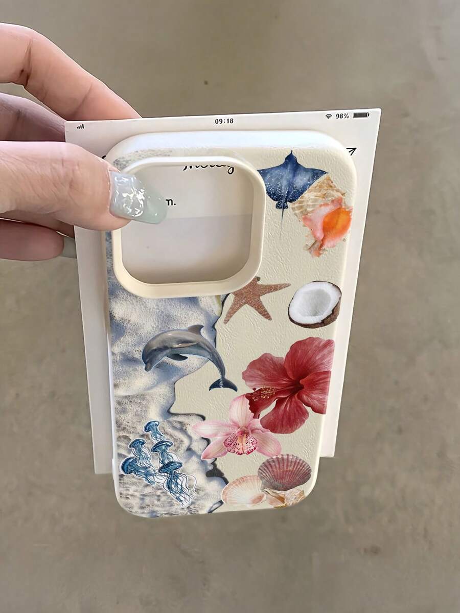 Iphone Pink White TPU Fashion Shockproof Mobile Cover