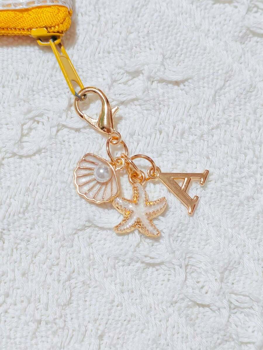 Bohemian Style Gold Letter Keychain