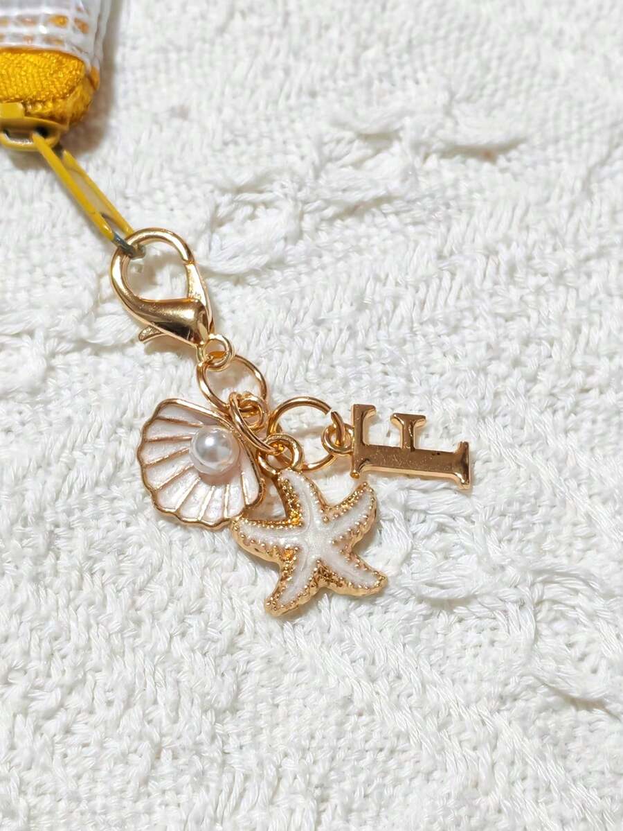 Bohemian Style Gold Letter Keychain