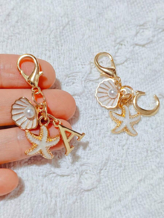 Bohemian Style Gold Letter Keychain