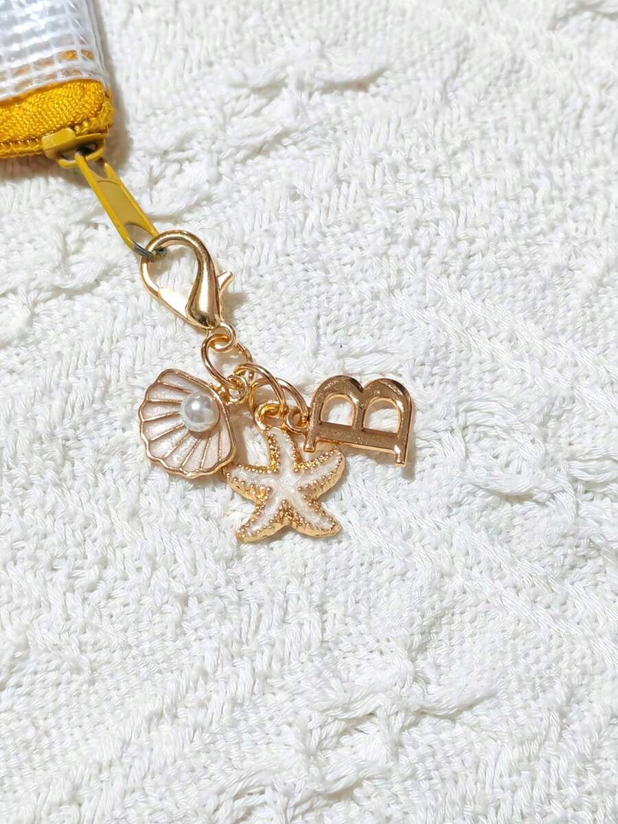 Bohemian Style Gold Letter Keychain