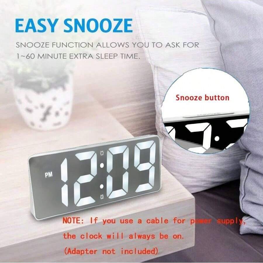 SOKANY 1pc Minimalist Mirror Alarm Clock
