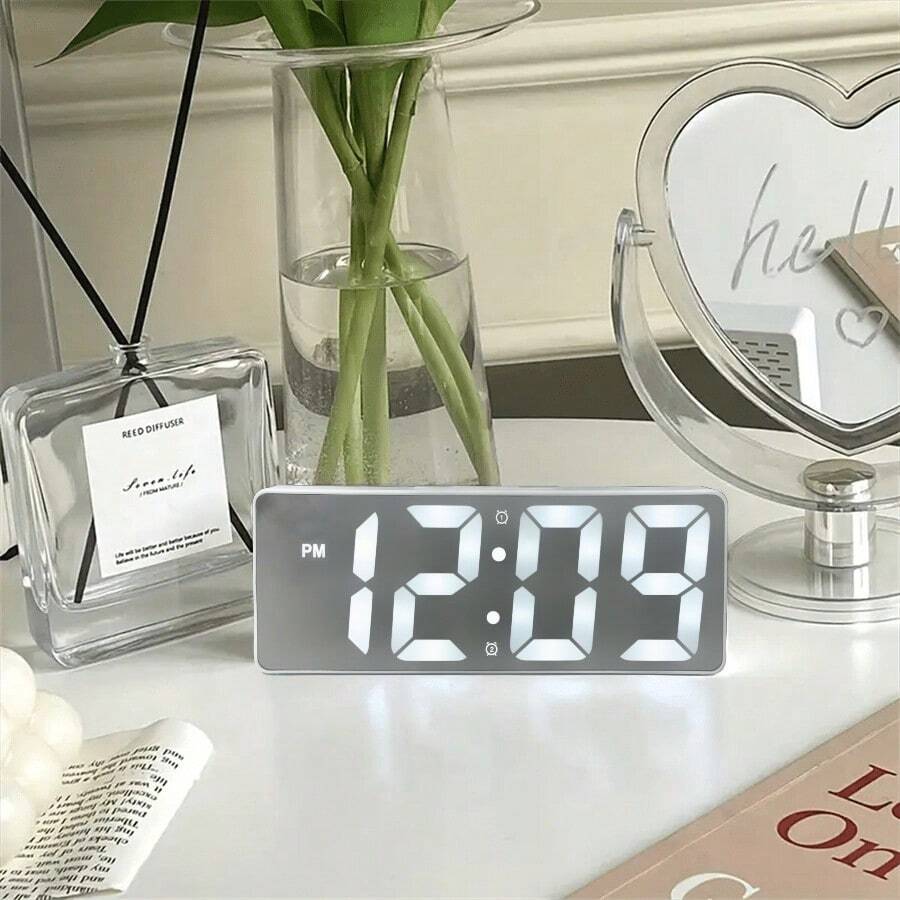 SOKANY 1pc Minimalist Mirror Alarm Clock